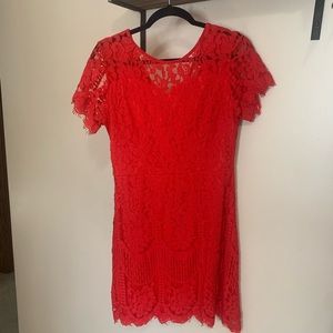 LG Red Lace Dress- short dress
